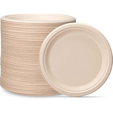 Amazon Com Compostable Inch Heavy Duty Paper Plates Pack
