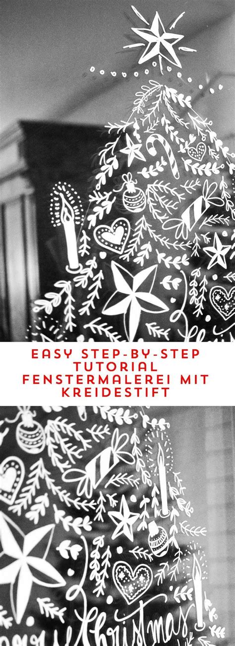 Vorlagen für kreidemarker kostenlos : {diy} Opulente weihnachtliche Fensterdeko mit Kreidemarker | Weihnacht fenster, Diy ...