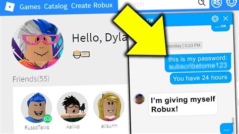 I Gave My Roblox Password To A Youtuber For 24 Hours Youtube