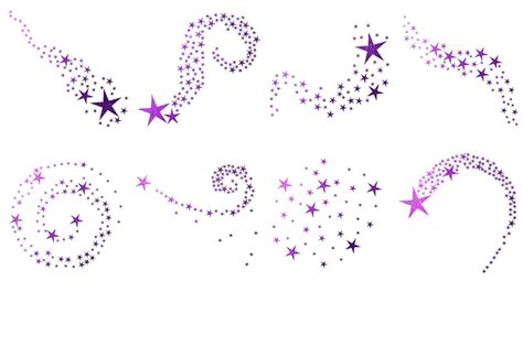 Purple Stars Star Swirls Halloween Clipart Swirling Etsy