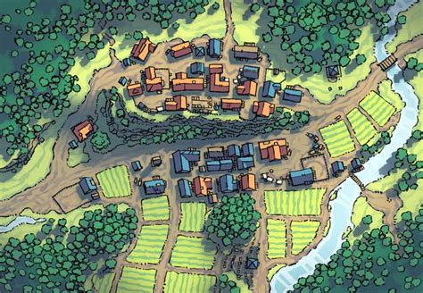 Poachers Crest Rpg Town Map Fantasy City Map Fantasy Town Fantasy City