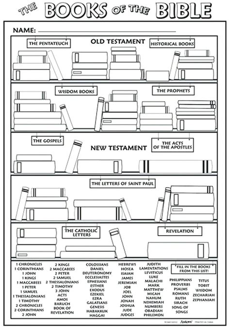 Books Of The Bible Activity Sheet