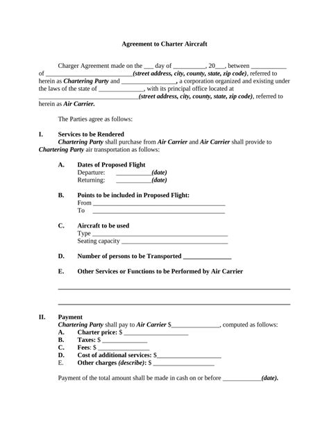 Agreement Charter Contract Doc Template Pdffiller