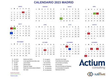 Calendario De Festivos De La Comunidad De Madrid En 2023