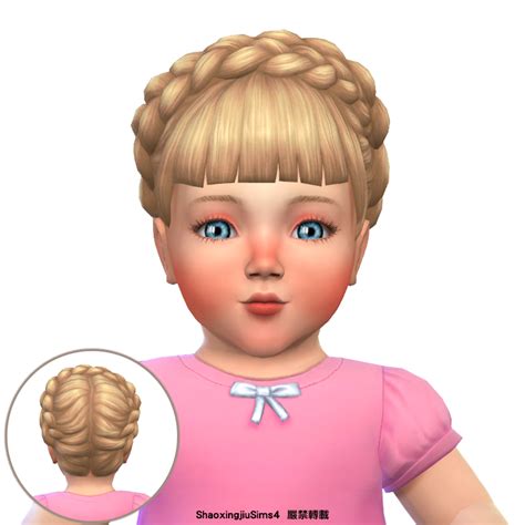 Infant Dutch Braid Crown Hair The Sims 4 Create A Sim Curseforge