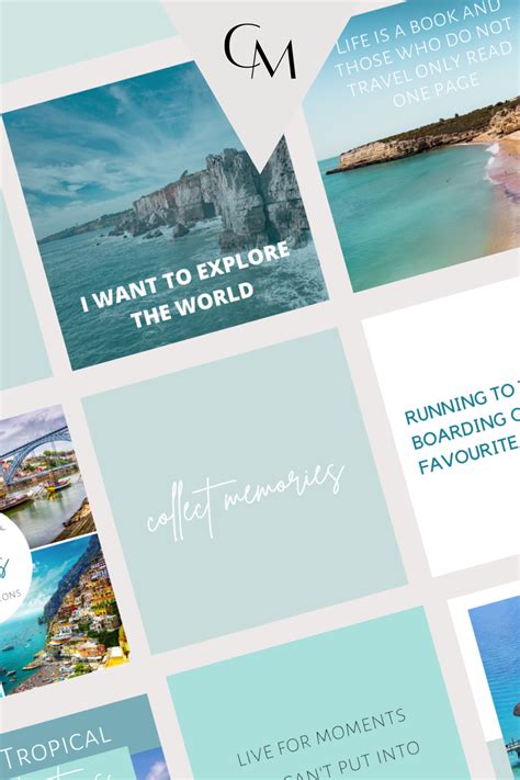 Customizable Travel Branding Kit Instagram Post Templates Etsy