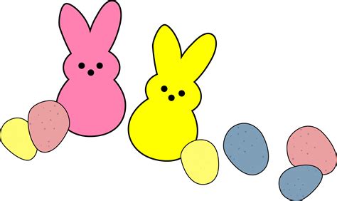 Clip Art Easter Bunny Peeps Rabbit Openclipart Rabbit Png Download