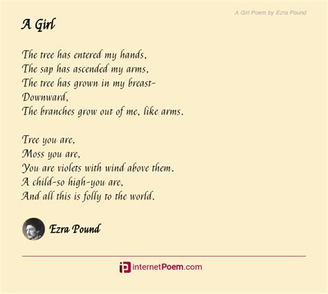 A Girl Poem By Ezra Pound