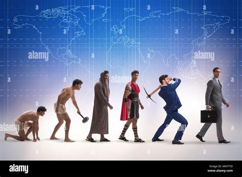 Evolution Of Man From Ape Hi Res Stock Photography And Images Alamy