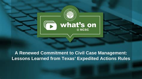 Webinar A Renewed Commitment To Civil Case Management Lessons Learn