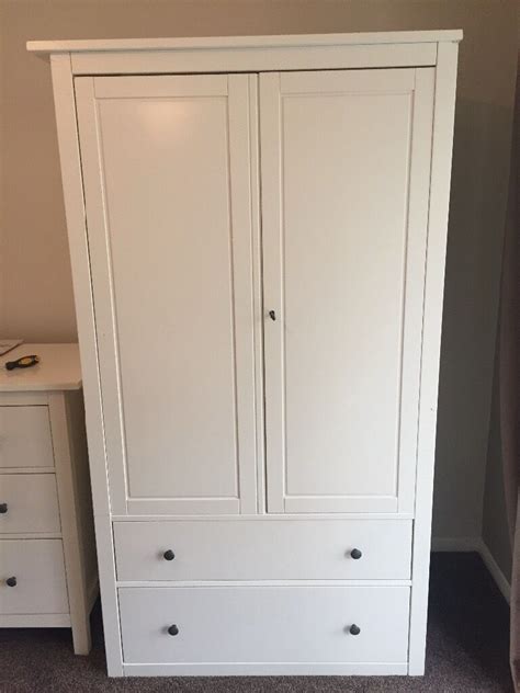 2 deep drawers at bottom. Ikea Hemnes white wardrobe with 2 drawers | in Sevenoaks ...