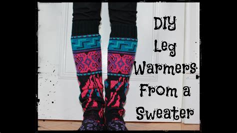 how to make leg warmers from a sweater easy diy no sewing youtube