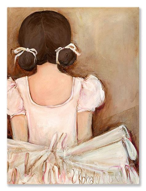 Oopsy Daisy Lovely Ballerina Brunette By Kristina Bass Bailey Canvas Wall Art 10 By 14