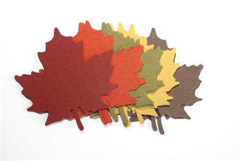 25 Paper Maple Leaf Cuts Outs Die Cut Maple Leaves