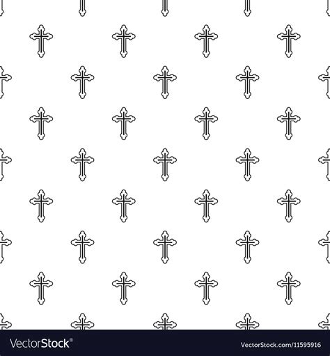 Christian Cross Pattern Simple Style Royalty Free Vector