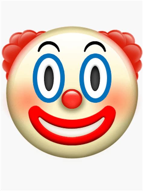 Clown Emoji Sticker By Wuzzduzz Redbubble