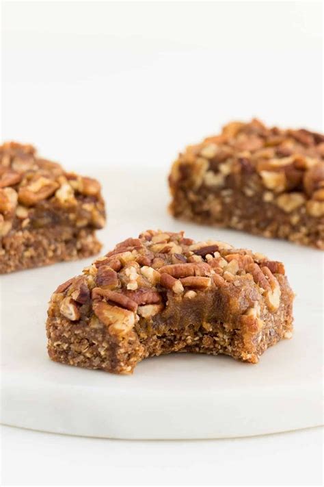 No Bake Pecan Pie Bars Vegan Gluten Free Recipe Vegan Pecan