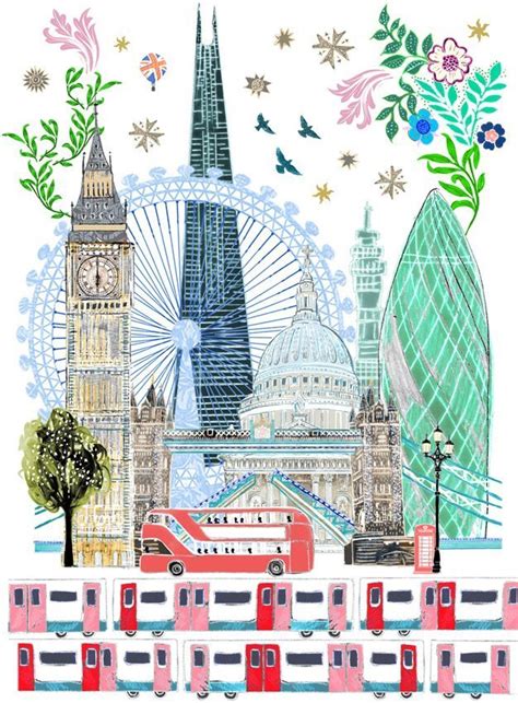 London Skyline Art Print Josie Shenoy Illustration