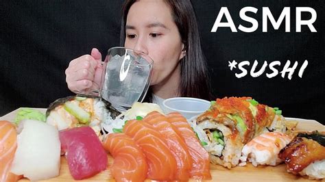 Asmr Sushi Cone Sashimi Nigiri Platter Mukbang No Talking