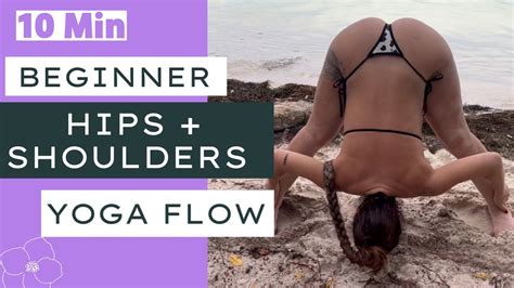 Min Beginner Yoga For Hips Shoulders Energizing Beach Yoga