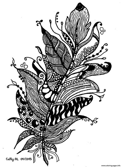 Adult Zentangle By Cathym 11 Coloring Page Printable