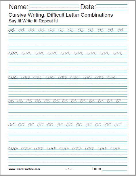 These cursive practice sheets are perfect for teaching kids to form cursive letters, extra practice for kids who have messy handwriting, handwriting learning centers, practicing difficult letters, like cursive f or cursive z. 50+ Cursive Writing Worksheets ⭐ Alphabet, Sentences ...