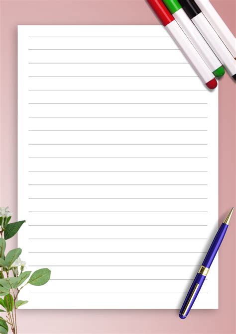 Hojas Rayadas Para Imprimir En Word Notebook Paper Template Notebook