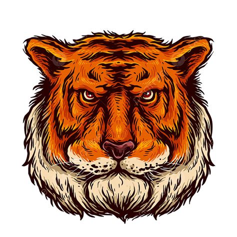 Cute Tiger Head Clipart Png Images Vector Of Tiger Head Tiger Clipart