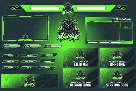 Craft Animated Twitch Overlay Stream Package And Logo By Uplanddesign