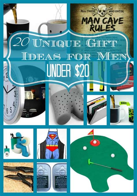 We included subtle ways to suggest you're ready for the next step, a camera that will capture your mushiest moments, and more, ahead. 20 Unique Gift Ideas for Men under $20 each!
