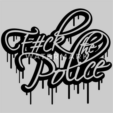 Fuck The Police Graffiti Logo Männer Premium T Shirt Spreadshirt