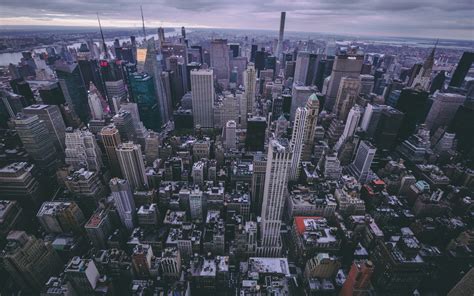 Download Wallpaper 1680x1050 New York City Buildings Aerial View 16