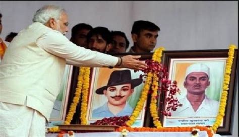 Shaheed Diwas Pm Modi Pays Tributes To Bhagat Singh Sukhdev Rajguru