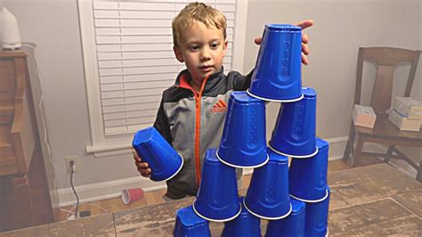 Cup Stacking Challenge Colin Amazing Youtube