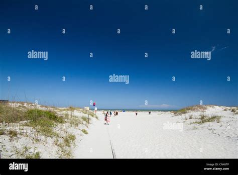 Beach Goers At Anastasia State Park St Augustine Florida Stock Photo Alamy
