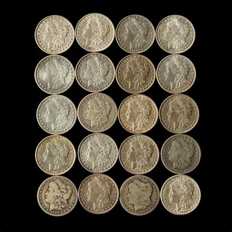 Roll Of Twenty 19th Century Morgan Silver Dollars Lot 3049 Single