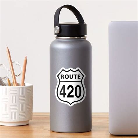 Route 420 Us Highway Sign Cannabis Sticker For Sale By Sumwoman
