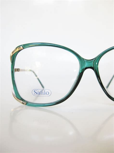 Emerald Green Eyeglasses Vintage 1970s Oversized Sunglasses