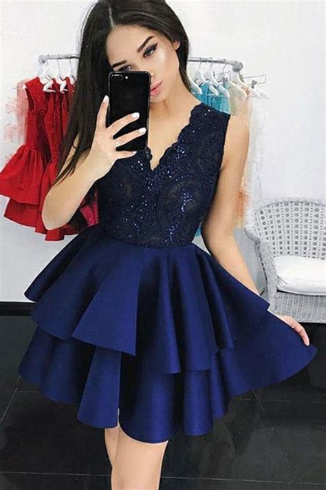 Blue Prom Dress Party Outfit Formal Wear Evening Gown On Stylevore