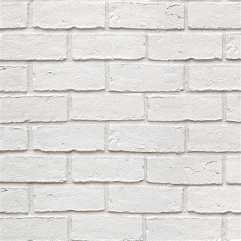 Colours White Faux Brick Textured Wallpaper Departments Diy At Bandq