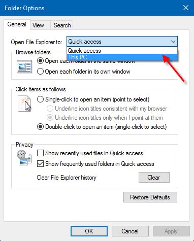 2 Ways To Set File Explorer To Open This PC Instead Of Quick Access In