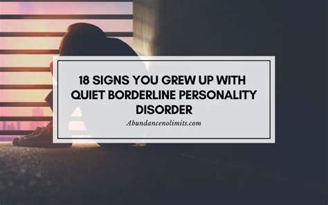 18 Signs You Grew Up With Quiet Borderline Personality Disorder