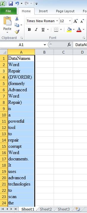 2 Ways To Copy Texts From Word To Excel With Each Word In A Separate
