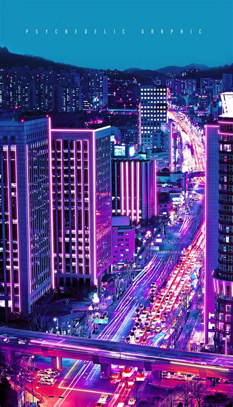 Download the background for free. Neon City on Behance | Vaporwave wallpaper, City wallpaper ...