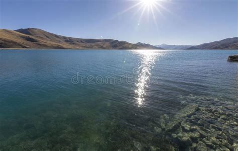 The Turquoise Lake In Tibet Stock Image Image Of Three Night 174790801