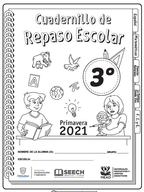 Cuadernillo De Repaso Escolar Del Tercer Grado De Primaria 2020 2021