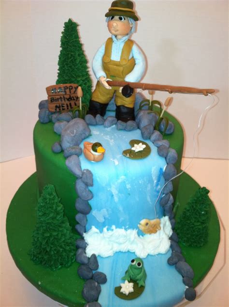Fly Fishing Birthday Cake