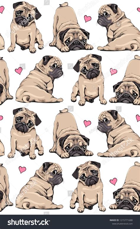 Illustrations Mops Tattoo Cute Pugs Wallpapers Pug Wallpaper