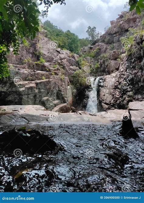 Beautiful Small Branch Water Fall With Nature Swimming Pool On Andhra