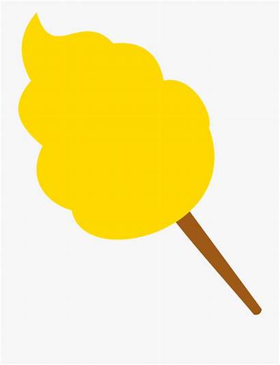 Candy Cotton Clipart Lollipop Yellow Clip Carnival